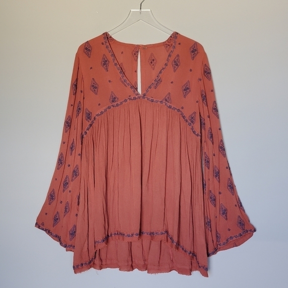 Free People Diamond Embroidered Tunic Top Dress - Picture 11 of 11